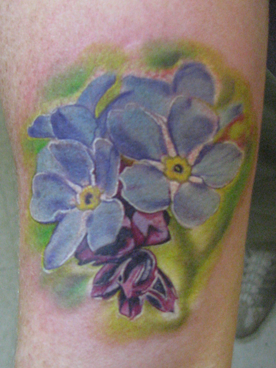 Mike Gutowski - forget me not flower tattoo